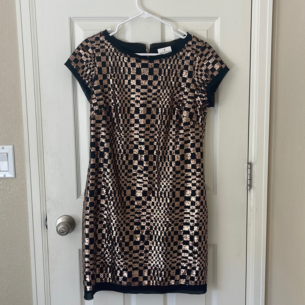 New with tags, no flaws rose gold sequined dress